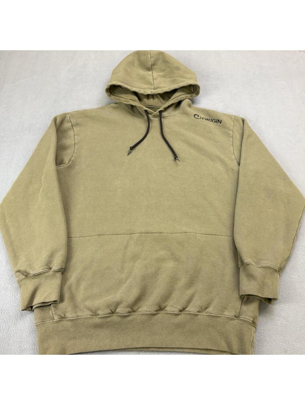 Origin The 100 Kilo Pull Over Hoodie Size XL Green Heavyweight USA Made